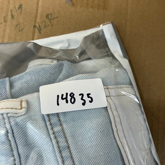 PacSun Mom Shorts Womens Size 24 Light Wash Patchwork Denim High Rise Cuffed - Picture 10 of 10